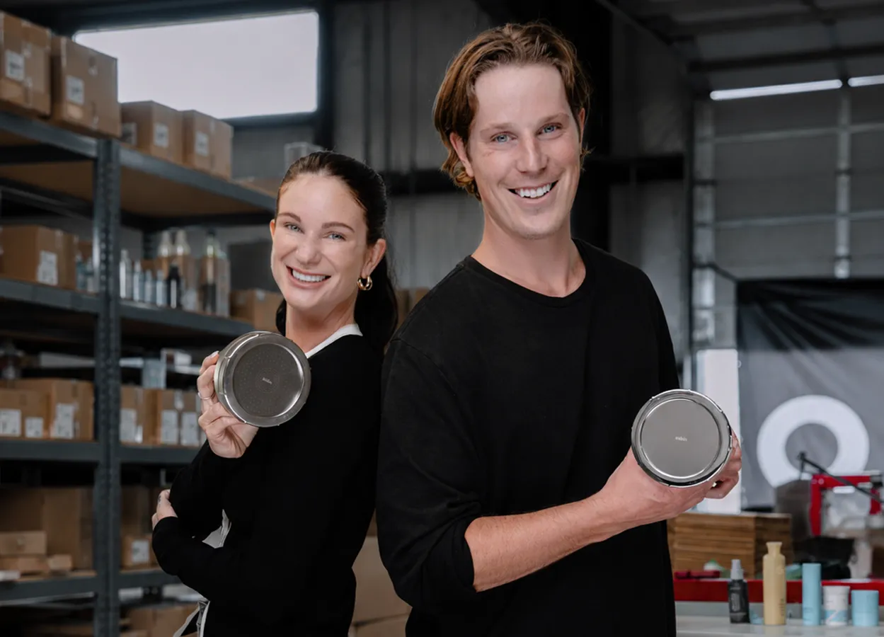 Wes and Maddie St. Amand in their Ohio warehouse